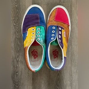 Vans Women's Red and Yellow Trainers